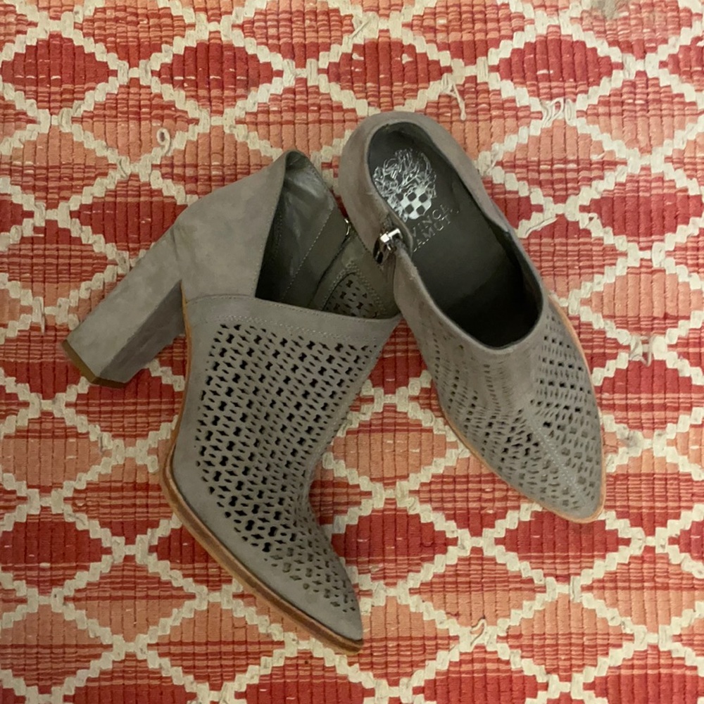 Vince Camuto gray suede ankle boots